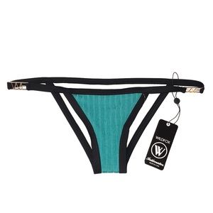 WILDFOX (Green) black Double Bandage bikini